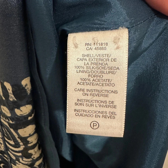 Michael Kors Silk Blue Paisley Dress 8P - Picture 4 of 8